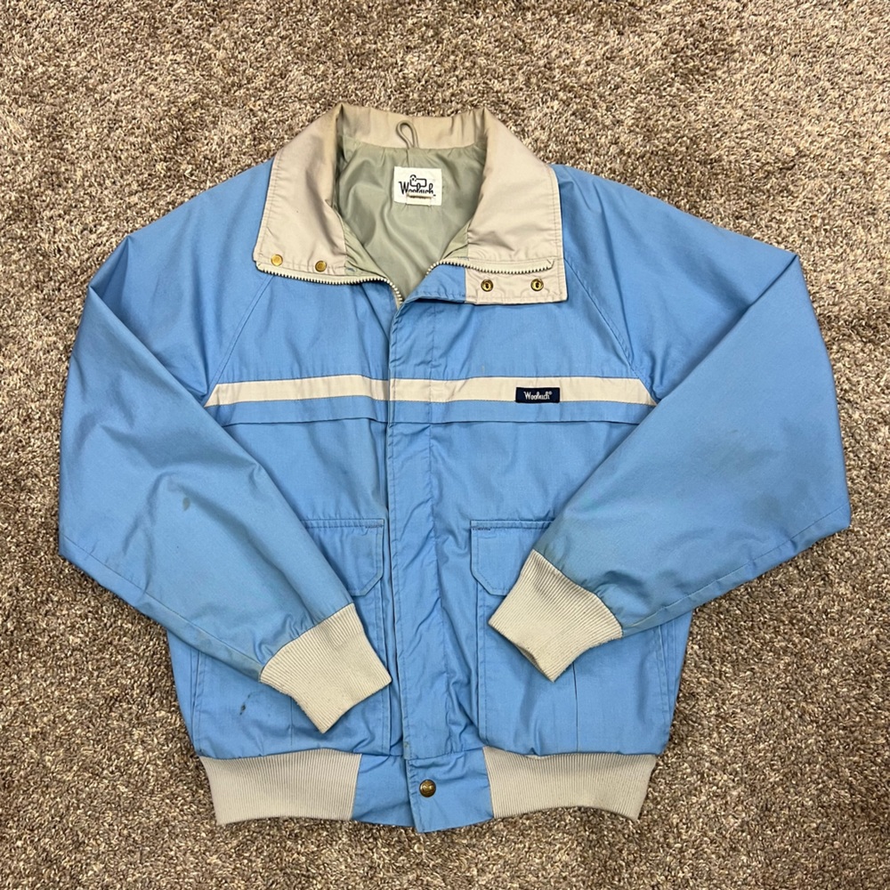 Vintage woolrich jacket womens medium blue bomber made in‎ usa